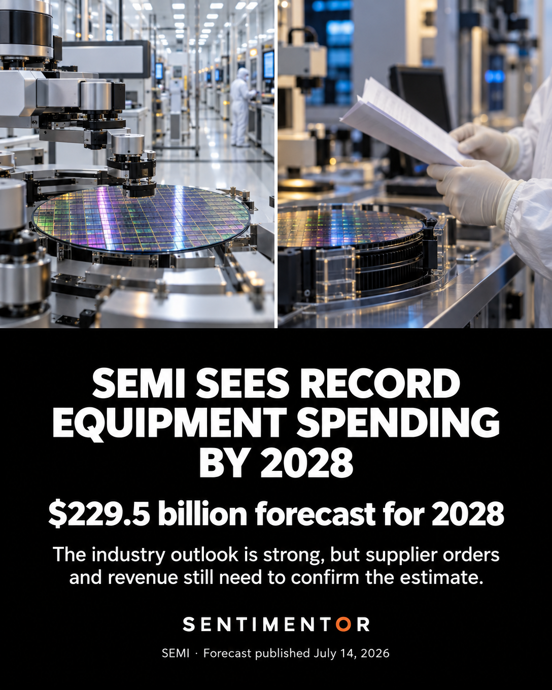 Editorial graphic for Analysis: SEMI forecasts semiconductor-equipment sales to reach $229.5 billion in 2028
