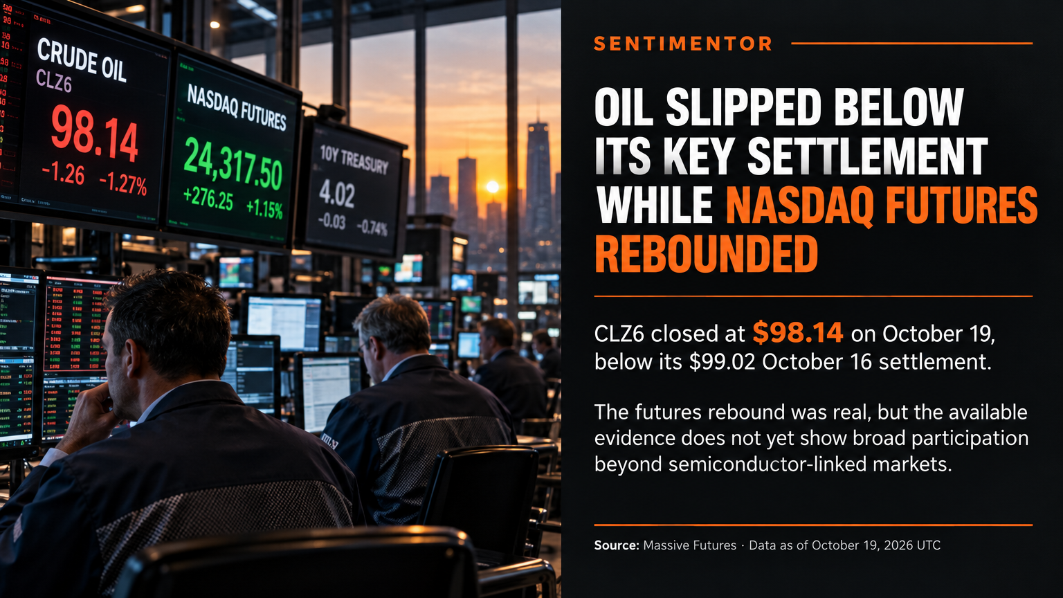 News card: Analysis: Oil rose sharply while Nasdaq futures rebounded, leaving the macro signal mixed